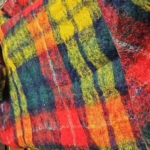 THE SCOTCH HOUSE Vintage Tartan Plaid blanket mohair/wool